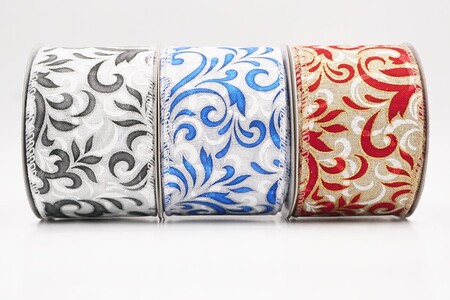 Ruban armé à motif cachemire filigrané en volutes